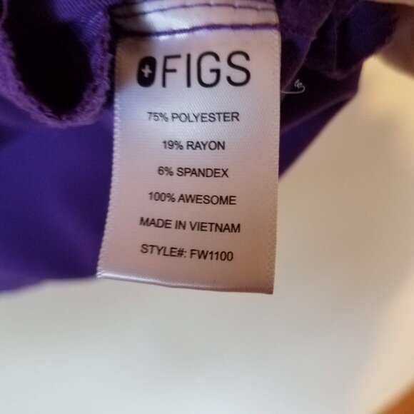 Figs Casma Three Pocket Scrub Top Purple Technical Collection Women's XS FW1100 - Picture 8 of 8